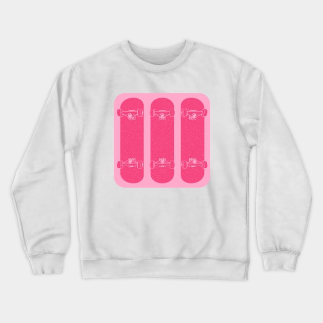 Girls Skate Pink Crewneck Sweatshirt by AKdesign
